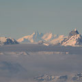 Links von der Bischofsmütze schaut der Glockner hervor