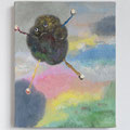 "frying potato"　27,5 x 22,5 cm ,  Oil on linen (麻布キャンバスに油絵具 ),  2023