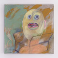 "Brandneu geöffnet" (新品開封済み)　41.5 × 41.5 cm, Oil on linen(麻布キャンバスに油絵具 ), 2022