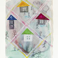  "@home"　42 x 29,7 cm, Watercolor and acrylic on paper ( 紙に水彩絵の具、アクリル絵の具), 2022