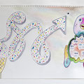 " go to my beauty spot "　Watercolor and acrylic on paper ( 紙に水彩絵の具、アクリル絵の具), 2022