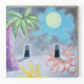 "VS"　41 x 41 cm , Oil on linen( 麻布キャンバスに油絵具 ), 2021