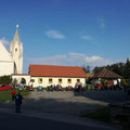 Schöner Blick auf die Walfahrtskirche Maria im Gebirge