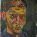 Johan Kokov, Self portrait, huile sur toile, 2000, collection personnelle.