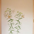 “山百合”部分　（襖絵、個人宅）　