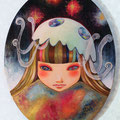 Jelly Fish Girl  15x20 inch, SOLD OUT