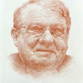 Portraitzeichnung in Rötel, Röteözeichnung des Portraits 