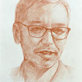 Portrait in Rötel, Portrait vom Foto zeichnen lassen 