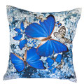 Sofakissen 40 x 40 cm Komposition 1 Schmetterlinge Blau 