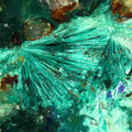 Tyrolite, FOV 2 cm - Gratlspitz, Brixlegg, Tyrol