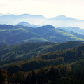 View to Enns valley mountains, shot from Damberg mtn., Steyr, Upper Austria