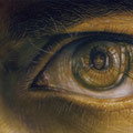 “Shay” homage to M.C. Escher. (detail) Tempera & oil on board. 45 x 35 cm.