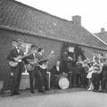 The Mystics live in the open air in 1961! vlnr Arie Hooning, Kick Otto, Charles Pater, Wim van Taarling