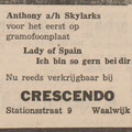 Anthony & his Skylarks: Echo van het Zuiden 8-1-1965