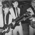 The Black Albino's in concert. vlnr: Simon Lardenoy, Paul van der Voort Maarschalk, Joop van Heusden