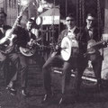 The Mystics (1962) op de Kermis in De Pijp, terrein nabij de oude Rai aan de Ferd.Bolstraat. vlnr: Arie Hooning, Charles Pater, Pieere vd Linden, Kick Otto.