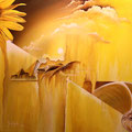 "Geel" (uit de chakrareeks) - 2014 - acryl op doek 80 x 60 - verkocht