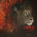 "Lion" - acryl op doek 30 x 30 - verkocht