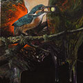 "Kingfisher" - acryl op doek 30 x 50