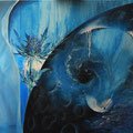 "Blauw" (uit de chakrareeks) - 2016 - acryl op doek 80 x 60