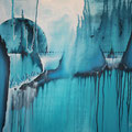 "Blue Crystal" - acryl op doek 90 x 70