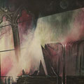 "Vlaamse gaai" - acryl op doek 165 x 60