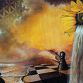 "Geel" (uit de chakrareeks) - 2022 - acryl op doek 80 x 60 - verkocht