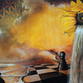 "Geel" (uit de chakrareeks) - 2022 - acryl op doek 80 x 60 - verkocht