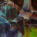 "Falco Milvus" - acryl op doek 180 x 120 - verkocht