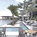 architecte d'intérieur Cara Design - terrasse pour l'hôtel Radisson Blue à Dakar
