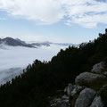 Beim Absteig,mit Übergang in den Nebel