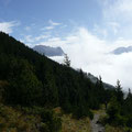 Beim Aufstieg zum Grünen Ups.Blick zur Zugspitze.