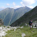 Im Sattel mit Blick zur Jaufenspitze und Hochplattspitze