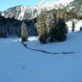 Am Rückweg nach Hinterstein mit Blick zum Bschießer