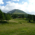 Blick auf Hochwart mit Egger Grubalm