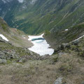 Eissee unterhalb des Gipfels