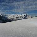 Blick zum Piz Tresero beim Abstieg zur Hütte