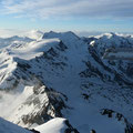 Blick von der Königsspitze zur Zufallspitze und Cevedale