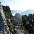 Beim Aufstieg zum Söllerkopf:Blick zum Pfeiler
