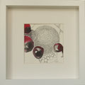 Reds Ink on Paper 12 x 12 cms