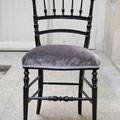 CHAISE NAPOLEON III - Tissu velours de Fiacre