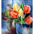 Tulpen II (9) / Aquarell 30,5x23cm auf Fabriano © janinaB. 2016