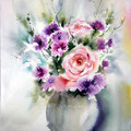 Flowers VII 2016 (5)/ Watercolour 30x40cm  on Fabriano CP © janinaB. 2016 photographer:  Eve Mazur