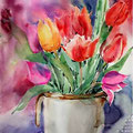 Tulpen III (10) / Aquarell 30x40cm auf Arches HP © janinaB. 2016