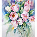 Tulpen I (20) / Aquarell 30,5x45,5cm auf Fabriano © janinaB. 2016