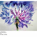 Blume abstrakt I (9) / Aquarell 24x34cm auf Vang © janinaB. 2016