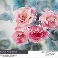 Roses XIV 2016 (O1) / Watercolour 30x20cm on Fabriano CP © janinaB. 2016