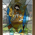 Glasfenster mit Zinneinfassung, Hl. Josef