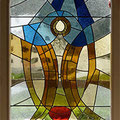 Glasfenster mit Zinneinfassung, Hl. Engel Gottes