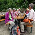 Schlussrast im Waldbiergarten